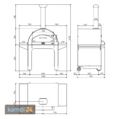 Alfa Forni 4 Pizze Pizzaofen Kupfer -Küche Grill Laden alfa forni 4 pizze pizzaofen kupfer 20828 m 12