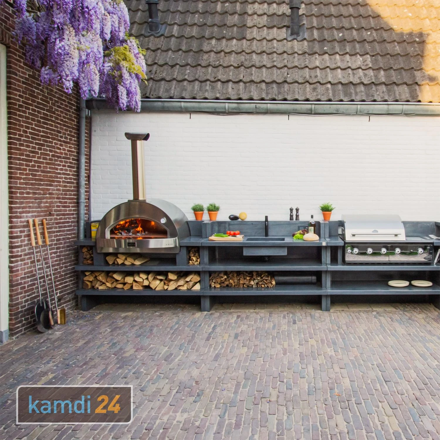 Alfa Forni Pizzaofen 4 Pizze Grau Ohne Unterbau 10 Alfa Forni Pizzaofen 4 Pizze Grau Ohne Unterbau – Bild 8