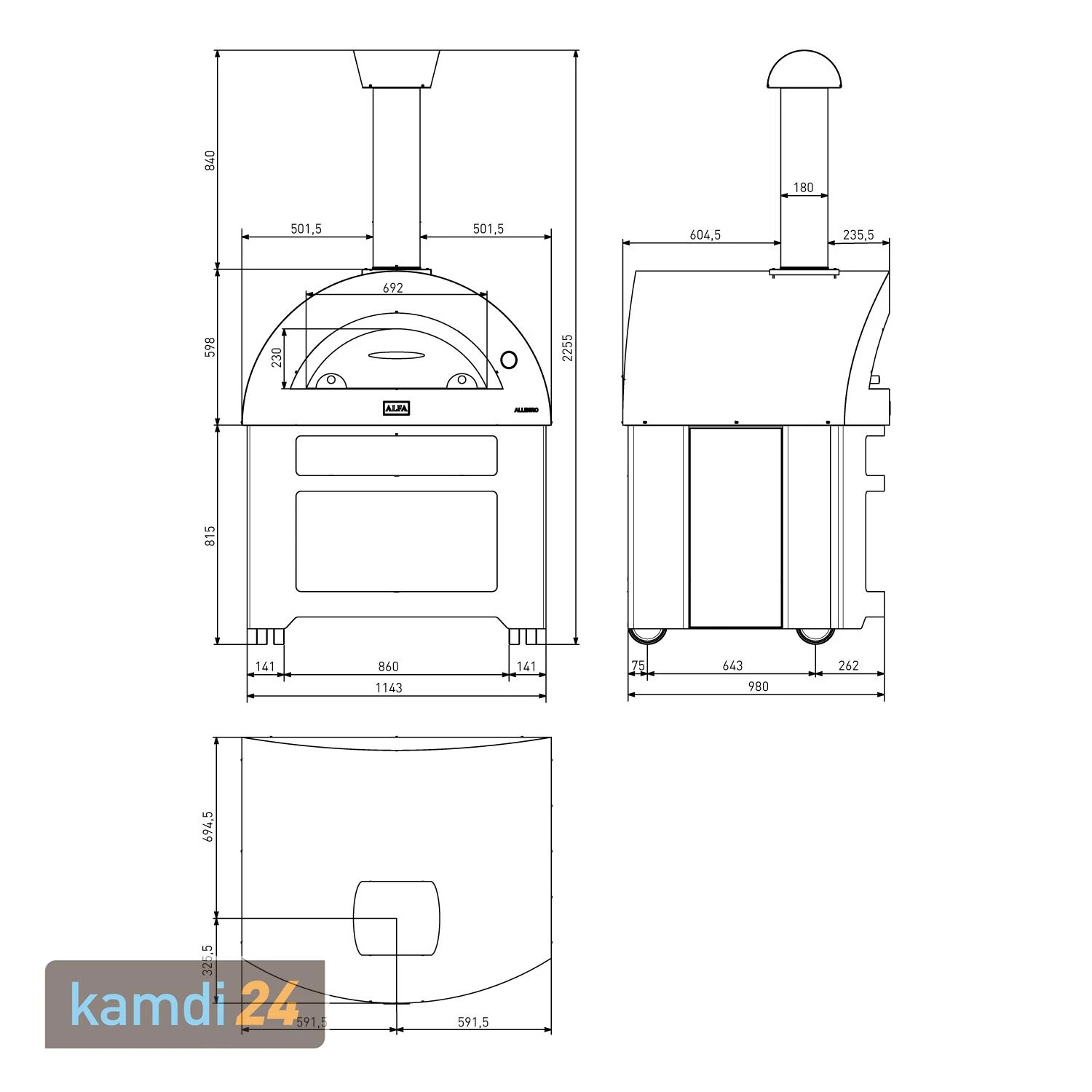 Alfa Forni Pizzaofen Allegro Gelb 14 Alfa Forni Pizzaofen Allegro Gelb – Bild 12