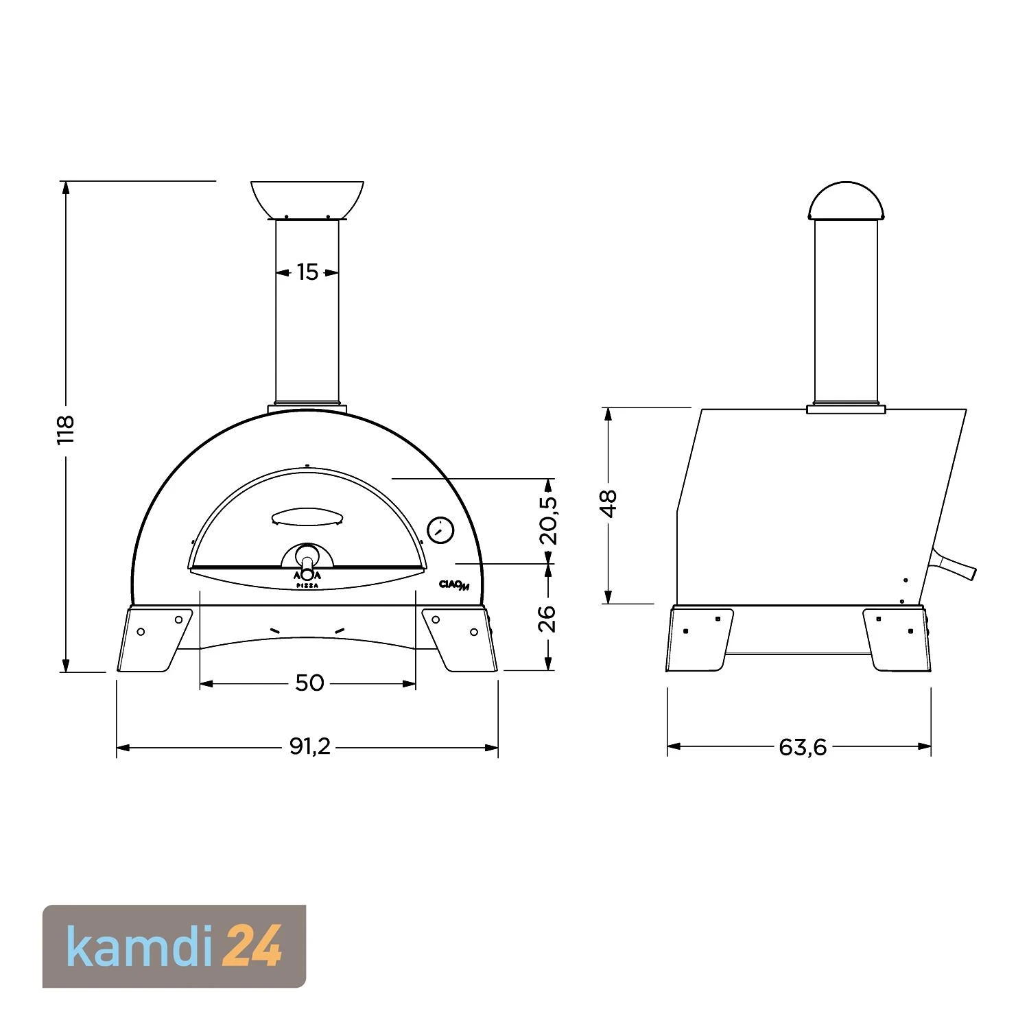 Alfa Forni Pizzaofen Ciao Grau Ohne Unterbau 13 Alfa Forni Pizzaofen Ciao Grau Ohne Unterbau – Bild 11