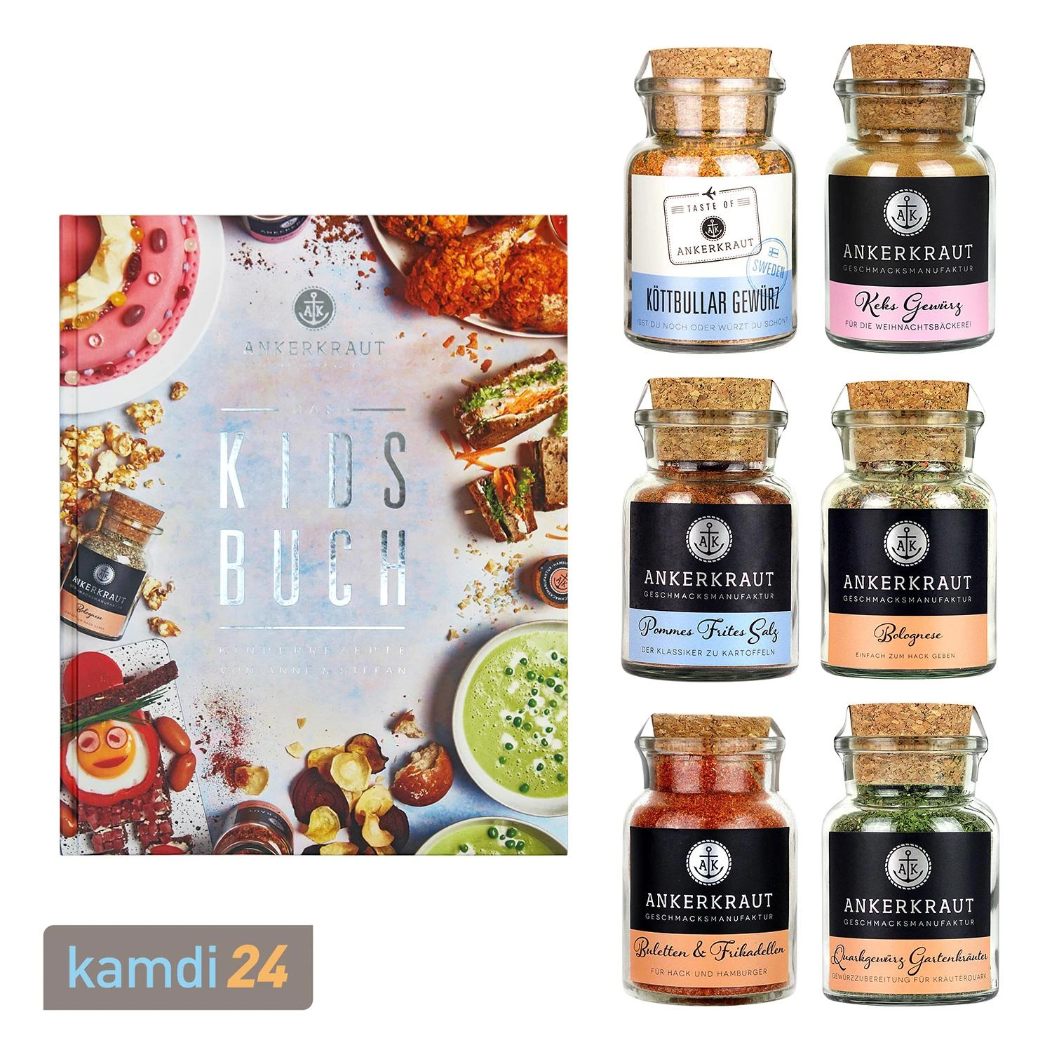 Ankerkraut Gewürzmischungen-Set Kinder Kochen Selbst, Inkl. Kids Kochbuch 3 Ankerkraut Gewürzmischungen-Set Kinder Kochen Selbst, Inkl. Kids Kochbuch