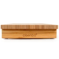 Cleenbo Classic Schneidebrett Bambus Mit Kunststoffwanne -Küche Grill Laden cleenbo classic bamboo xl 4bce899308ddfbe482ab9ad01a7fe9aa