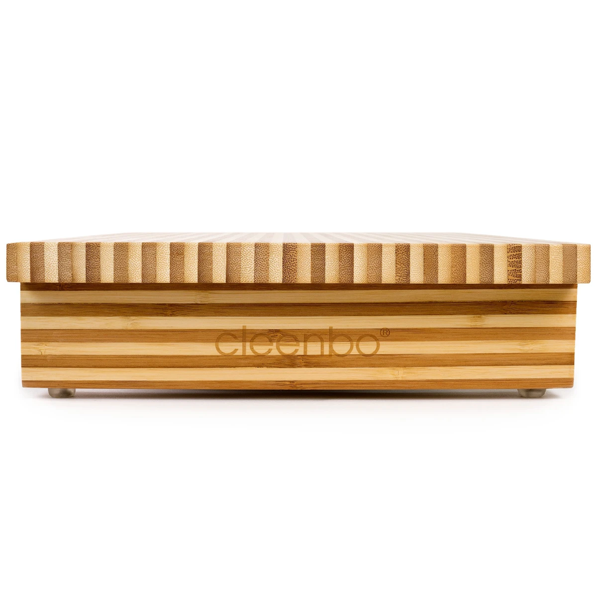 Cleenbo Classic Schneidebrett 43x29 Cm, Bambus Bicolor Mit Edelstahlwanne 6 Cleenbo Classic Schneidebrett 43x29 Cm, Bambus Bicolor Mit Edelstahlwanne – Bild 4