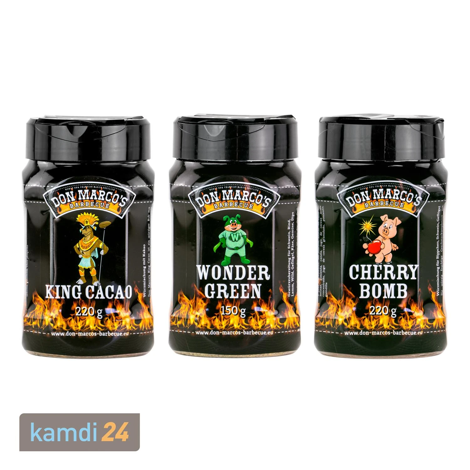 Don Marco´s Rub-Set: King Cacao, Wonder Green & Cherry Bomb 3 Don Marco´s Rub-Set: King Cacao, Wonder Green & Cherry Bomb