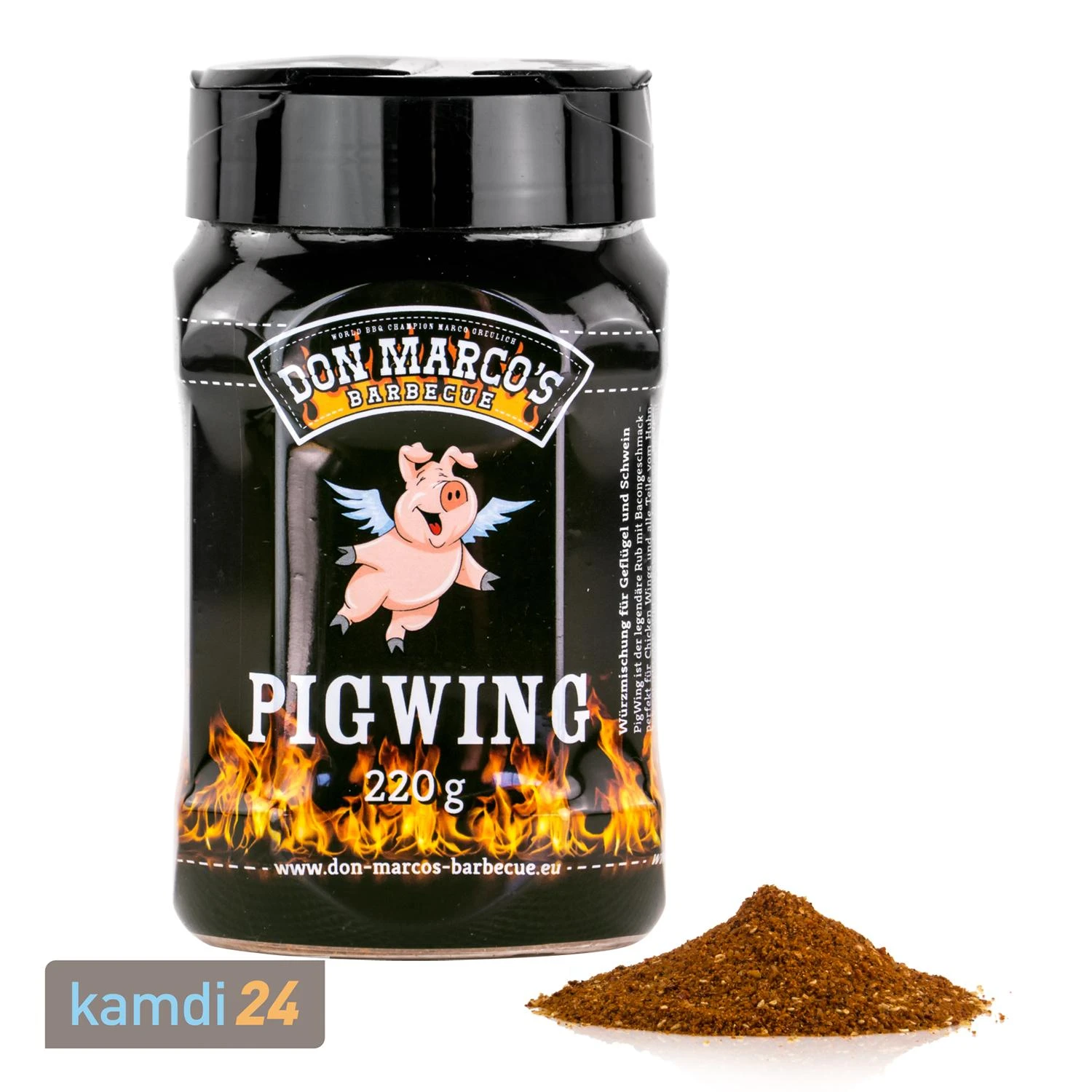 Don Marco´s Rub-Set: PigWing® Seasoning, Pork Powder, Texas Style, Chipotle Butter & Dip Seasoning, BBQ-Booster 4 Don Marco´s Rub-Set: PigWing® Seasoning, Pork Powder, Texas Style, Chipotle Butter & Dip Seasoning, BBQ-Booster – Bild 2