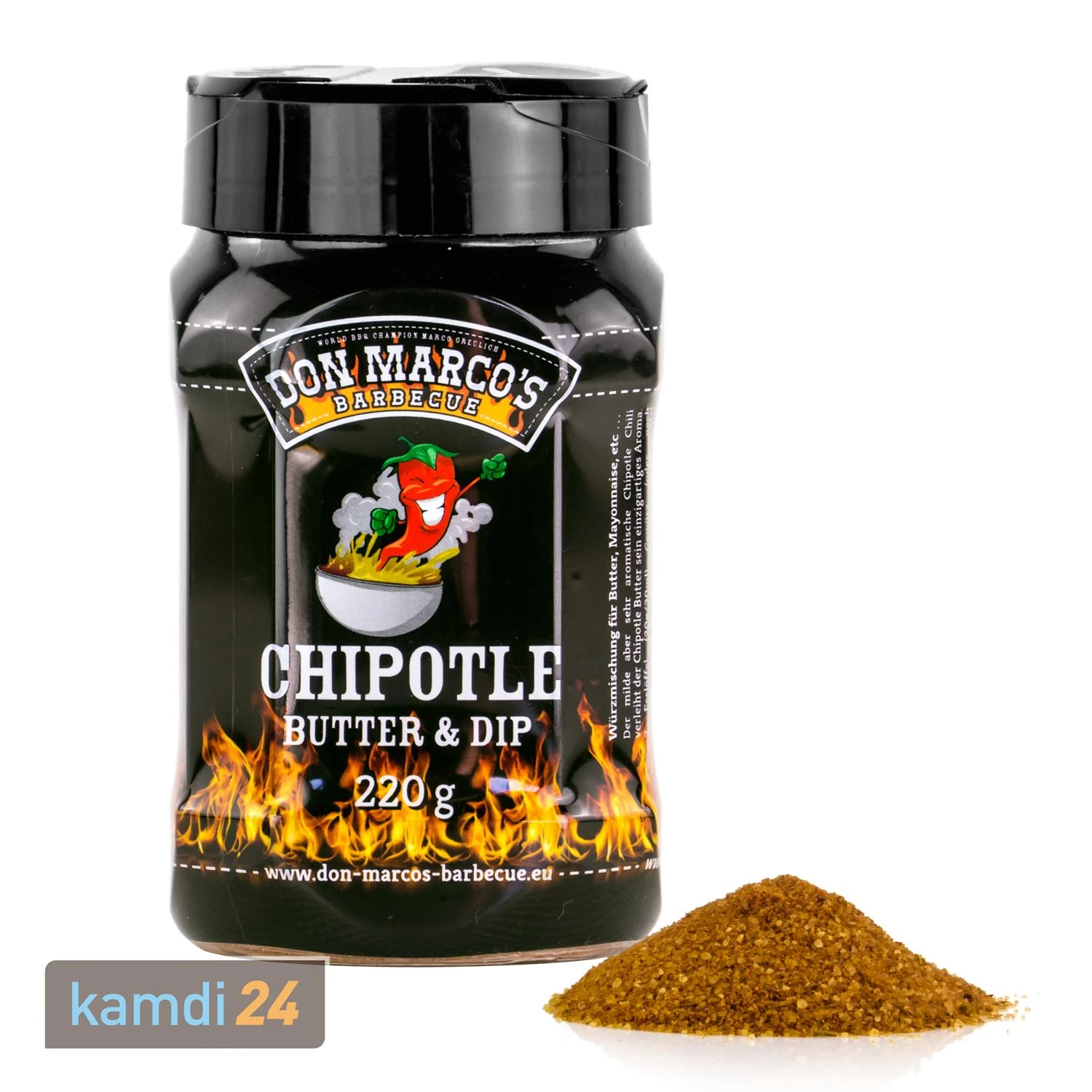 Don Marco´s Rub-Set: PigWing® Seasoning, Pork Powder, Texas Style, Chipotle Butter & Dip Seasoning, BBQ-Booster 7 Don Marco´s Rub-Set: PigWing® Seasoning, Pork Powder, Texas Style, Chipotle Butter & Dip Seasoning, BBQ-Booster – Bild 5