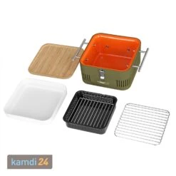 Everdure CUBE™ Holzkohlegrill Khaki + Tragetasche -Küche Grill Laden everdure cube holzkohlegrill khaki tragetasche 12783 m 5