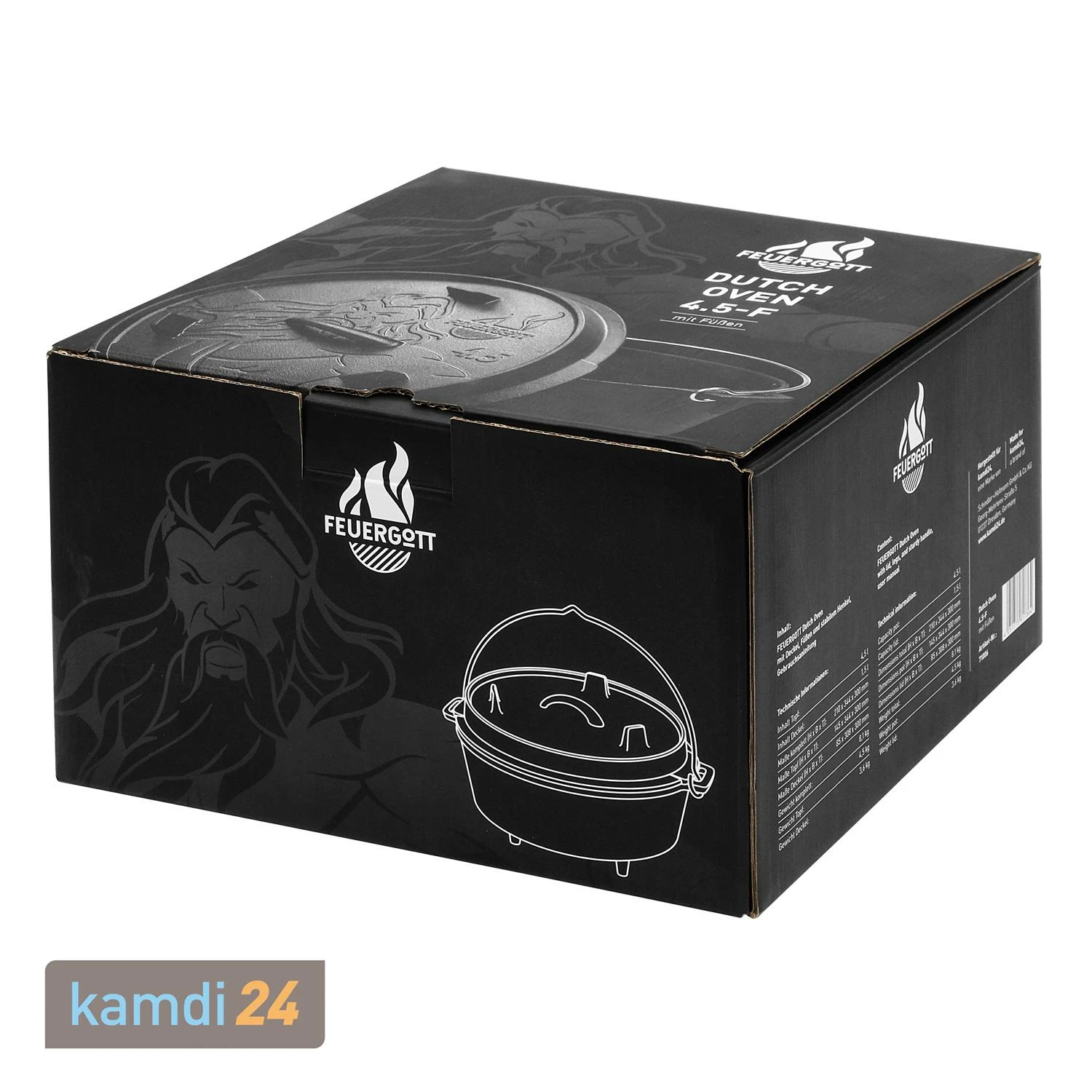 FEUERGOTT Dutch Oven 4,5 L Mit Füßen 12 FEUERGOTT Dutch Oven 4,5 L Mit Füßen – Bild 10