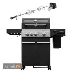 Feuergott Gas-Grillstation Hektor 3B-S Inkl. Abdeckhaube + Drehspieß