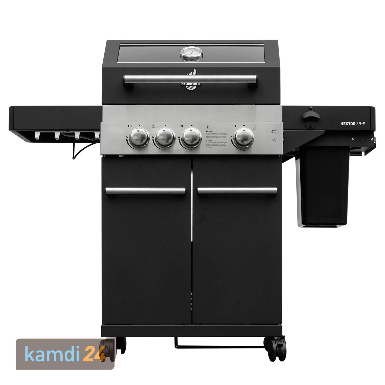 Feuergott Gas-Grillstation Hektor 3B-S Inkl. Abdeckhaube + Drehspieß 6 Feuergott Gas-Grillstation Hektor 3B-S Inkl. Abdeckhaube + Drehspieß – Bild 4