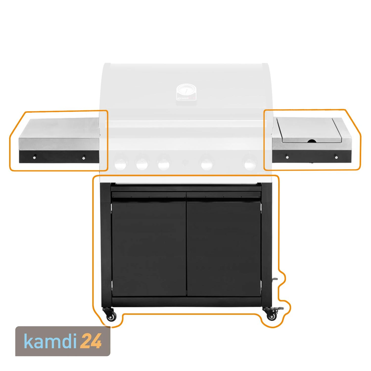 Grandhall Untergestell Für Maxim G4 Einbau-Gasgrill 3 Grandhall Untergestell Für Maxim G4 Einbau-Gasgrill