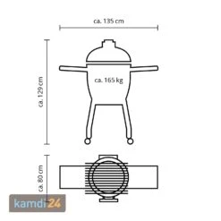 MONOLITH LeCHEF Keramikgrill PRO-Serie 2.0 Rot Mit Gestell Und Seitentischen -Küche Grill Laden monolith lechef keramikgrill pro serie 20 rot mit gestell und seitentischen m 3