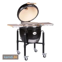 MONOLITH LeCHEF Keramikgrill PRO-Serie 2.0 Schwarz Mit Gestell Und Seitentischen -Küche Grill Laden monolith lechef keramikgrill pro serie 20 schwarz mit gestell und seitentischen m 3
