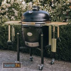 MONOLITH LeCHEF Keramikgrill PRO-Serie 2.0 Schwarz Mit Gestell Und Seitentischen -Küche Grill Laden monolith lechef keramikgrill pro serie 20 schwarz mit gestell und seitentischen m 8