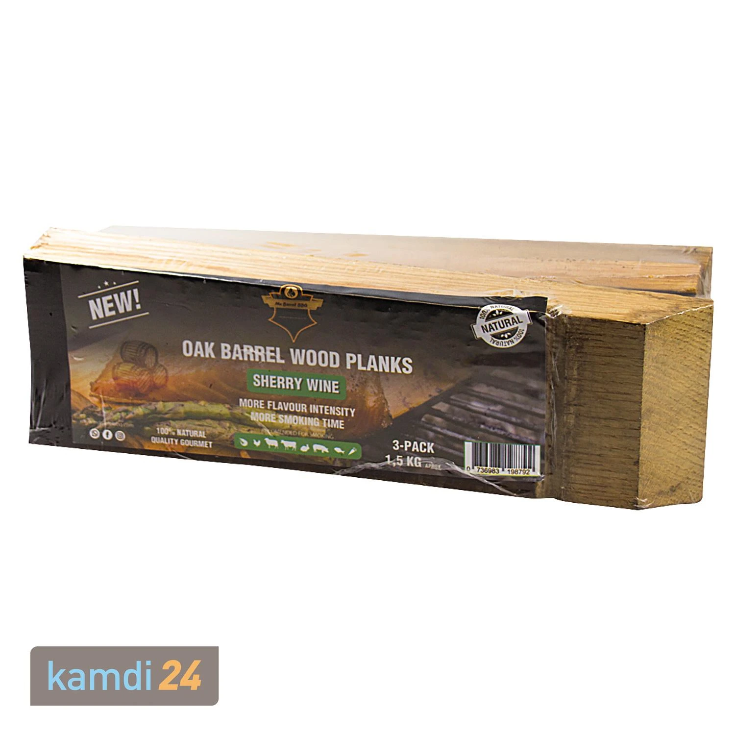 Mr. Barrel BBQ Planks L Sherry Wine, 3er-Set 3 Mr. Barrel BBQ Planks L Sherry Wine, 3er-Set