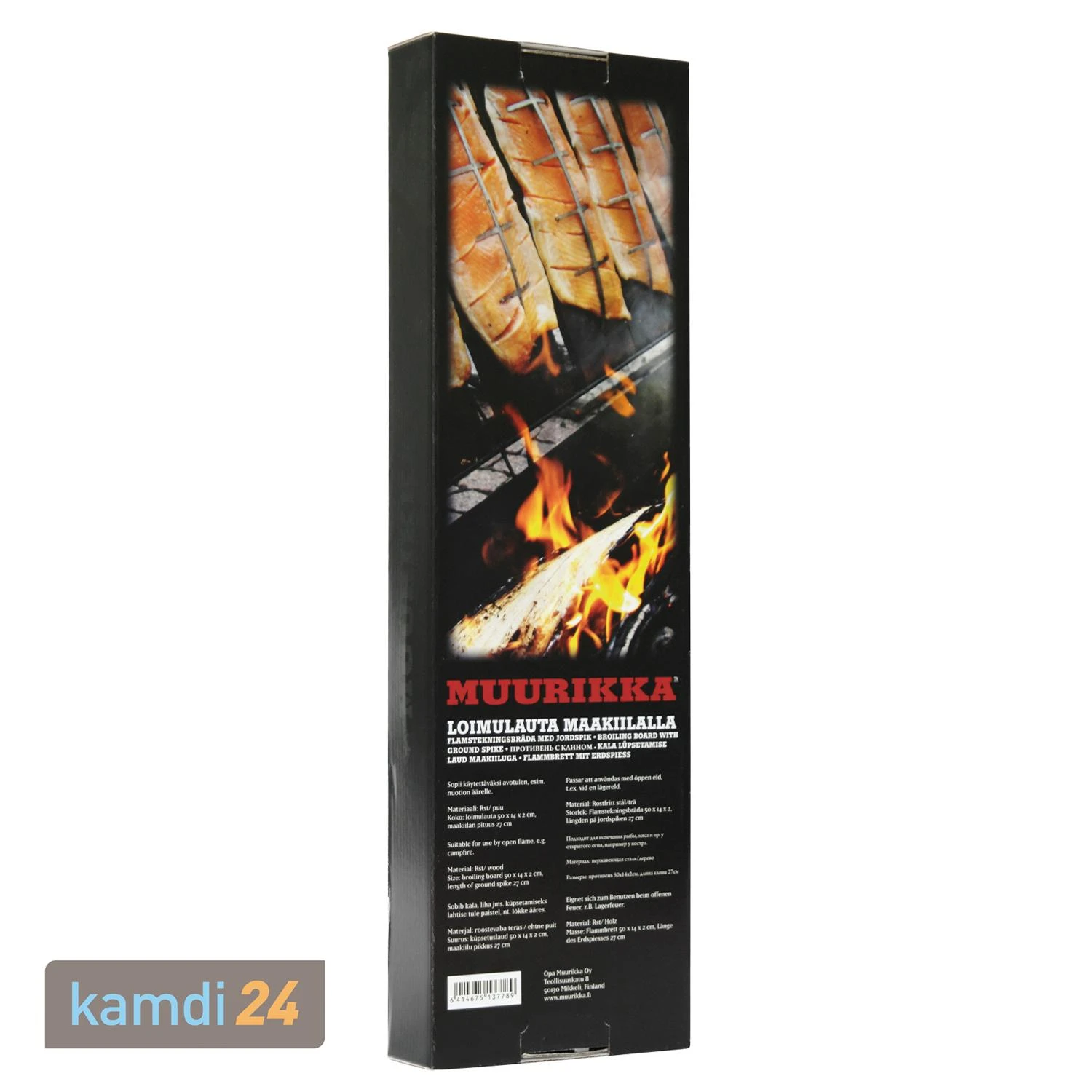 Muurikka Flammlachsbrett Mit Halterung, Rahmen Und Erdspieß 14 Muurikka Flammlachsbrett Mit Halterung, Rahmen Und Erdspieß – Bild 12