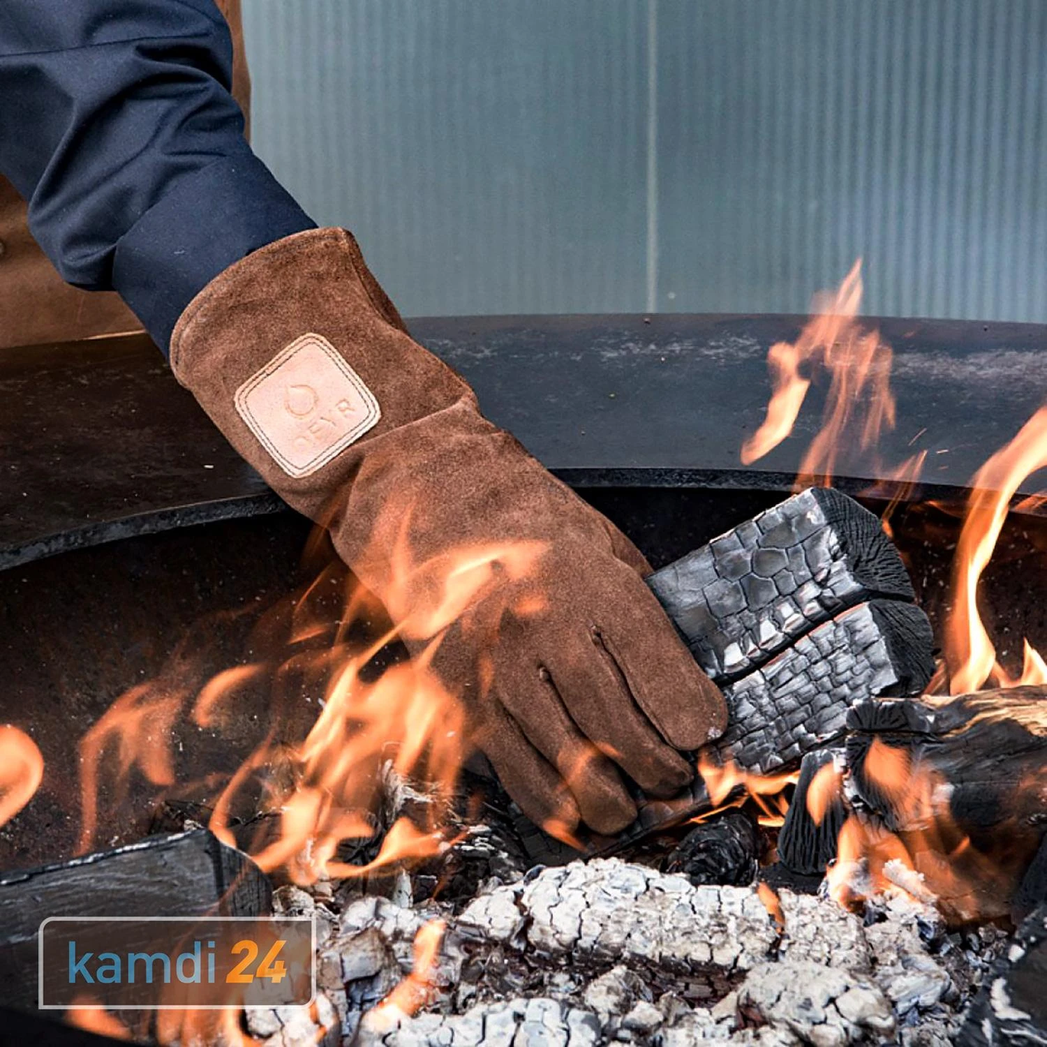 OFYR Grillhandschuhe Wildleder Braun 6 OFYR Grillhandschuhe Wildleder Braun – Bild 4