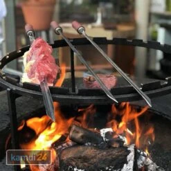 OFYR Grillspieße-Set Für 100-er Grill & Feuerstelle -Küche Grill Laden ofyr grillspiesse set fuer 100 er grill feuerstelle m 3