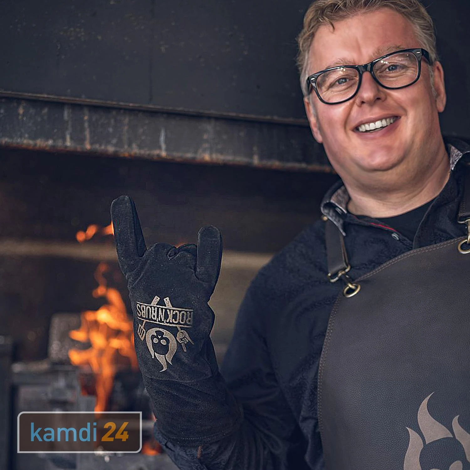 Rock'n'Rubs Grillhandschuhe XL Leder 4 Rock'n'Rubs Grillhandschuhe XL Leder – Bild 2