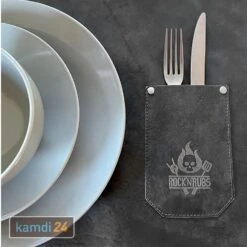 Rock'n'Rubs Tisch-Set Aus Leder Anthrazit -Küche Grill Laden rocknrubs tisch set aus leder anthrazit 23972 m 2