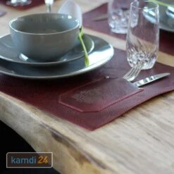 Rock'n'Rubs Tisch-Set Aus Leder Lila -Küche Grill Laden rocknrubs tisch set aus leder lila 23971 m 2