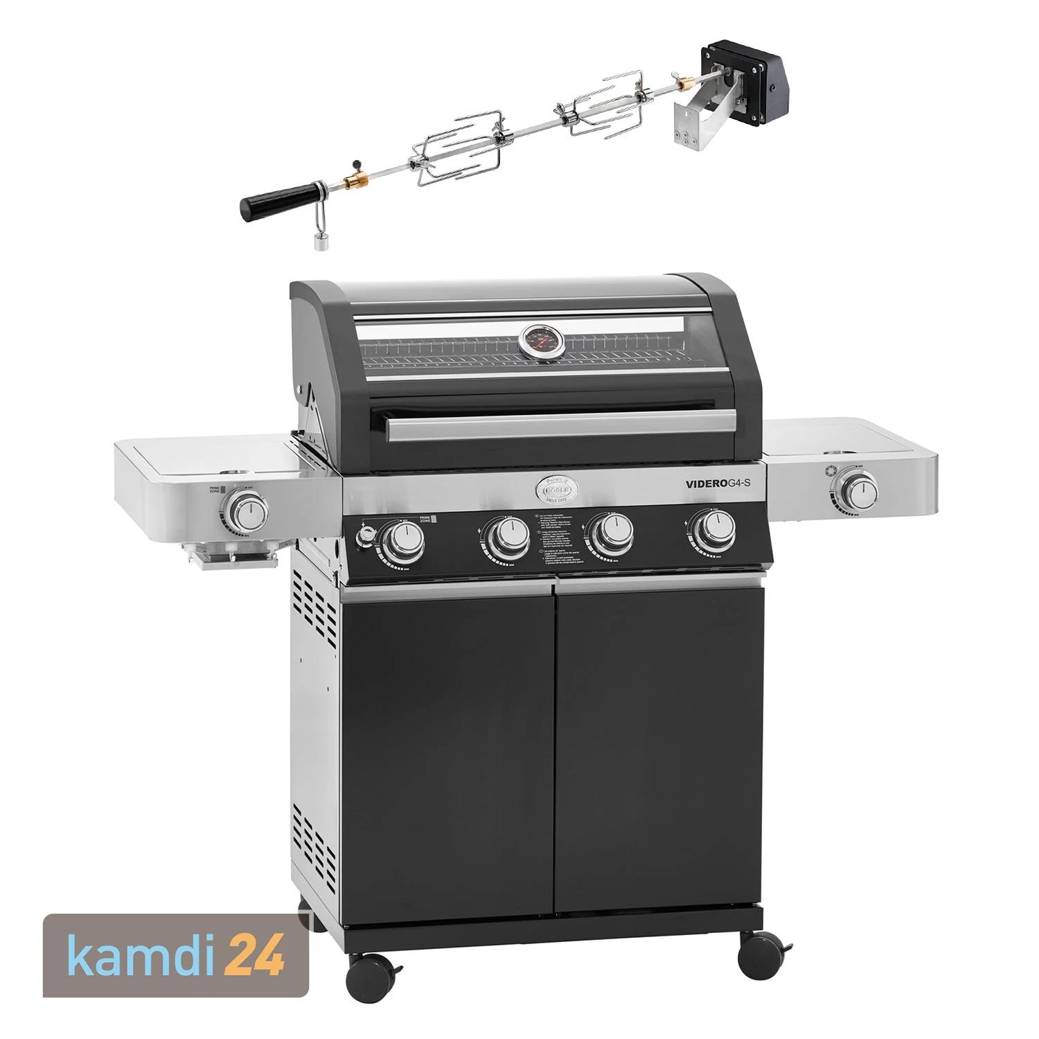 Rösle RÖSLE BBQ-Station Videro G4-S Vario+ Aktuelles Modell Schwarz Gasgrill + Drehspieß 3 Rösle RÖSLE BBQ-Station Videro G4-S Vario+ Aktuelles Modell Schwarz Gasgrill + Drehspieß