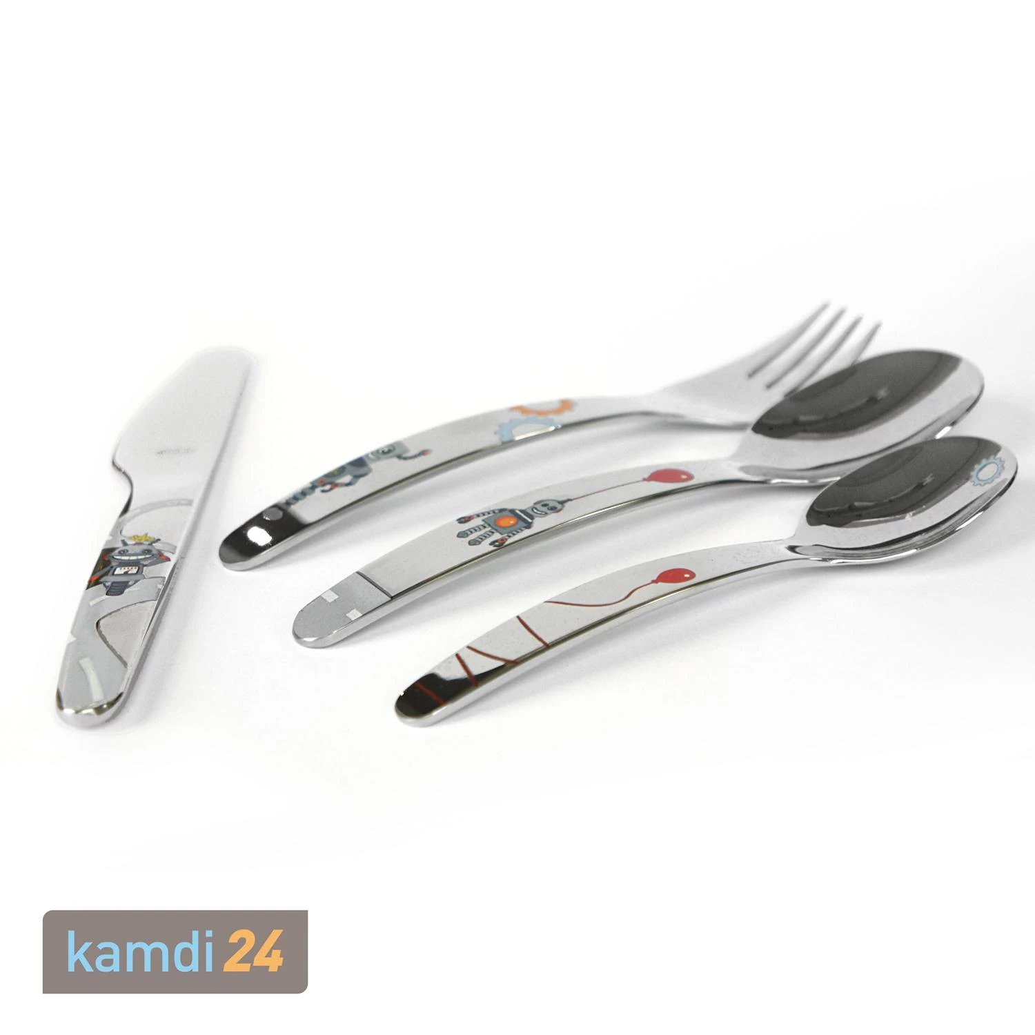 Rösle RÖSLE Kinderbesteck Kleiner Roboter Set 4-tlg. 4 Rösle RÖSLE Kinderbesteck Kleiner Roboter Set 4-tlg. – Bild 2