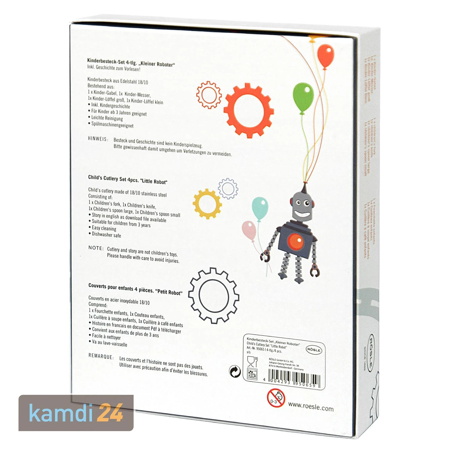 Rösle RÖSLE Kinderbesteck Kleiner Roboter Set 4-tlg. 14 Rösle RÖSLE Kinderbesteck Kleiner Roboter Set 4-tlg. – Bild 12