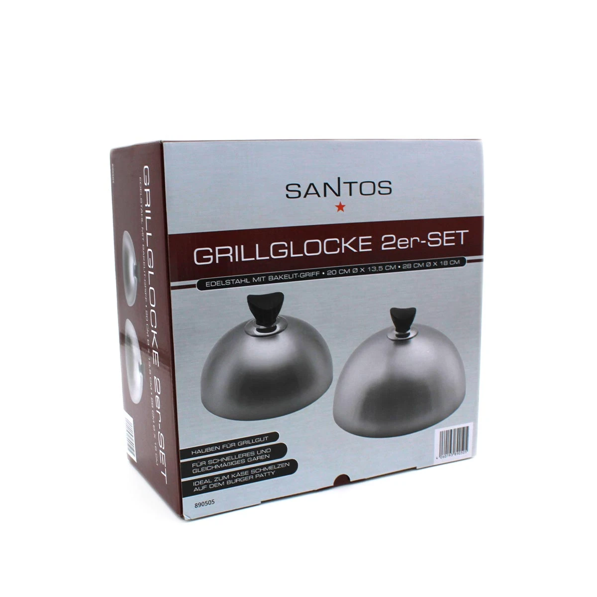 SANTOS Grillglocke Edelstahl, 2er Set 9 SANTOS Grillglocke Edelstahl, 2er Set – Bild 7