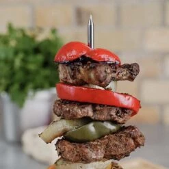 SANTOS Gyrosspieß Vertikal Edelstahl, 3-teilig -Küche Grill Laden santos gyrosspie vertikal edelstahl 3 teilig 69ad669ab0baad9cd91b0f477474e000