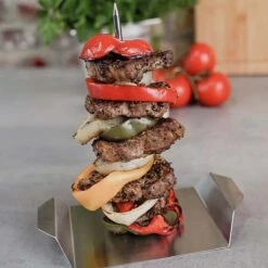 SANTOS Gyrosspieß Vertikal Edelstahl, 3-teilig -Küche Grill Laden santos gyrosspie vertikal edelstahl 3 teilig 6dda09276c461f09c9ab7c7fb3ca90ae