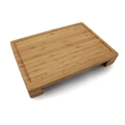 SANTOS Schneidebrett Bambus Mit Edelstahl-Auffangschale -Küche Grill Laden santos schneidebrett bambus mit edelstahl auffangschale 1873ebb933e41659f712dd14a256e020