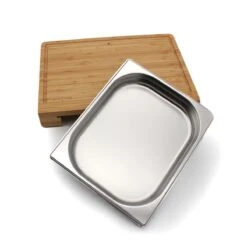 SANTOS Schneidebrett Bambus Mit Edelstahl-Auffangschale -Küche Grill Laden santos schneidebrett bambus mit edelstahl auffangschale 3607a89fefa7cc2babf9e98d7e7315f0