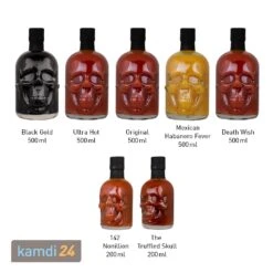 Saus.Guru Skull HOT Sauce - Black Gold 500 Ml -Küche Grill Laden sausguru skull hot sauce black gold 500 ml 25401 m 4