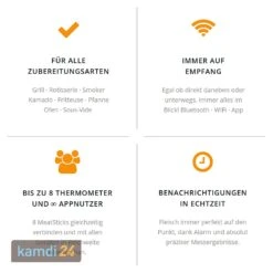 The MeatStick Einzelstick Temperaturfühler Gelb -Küche Grill Laden the meatstick einzelstick temperaturfuehler gelb 20487 m 2