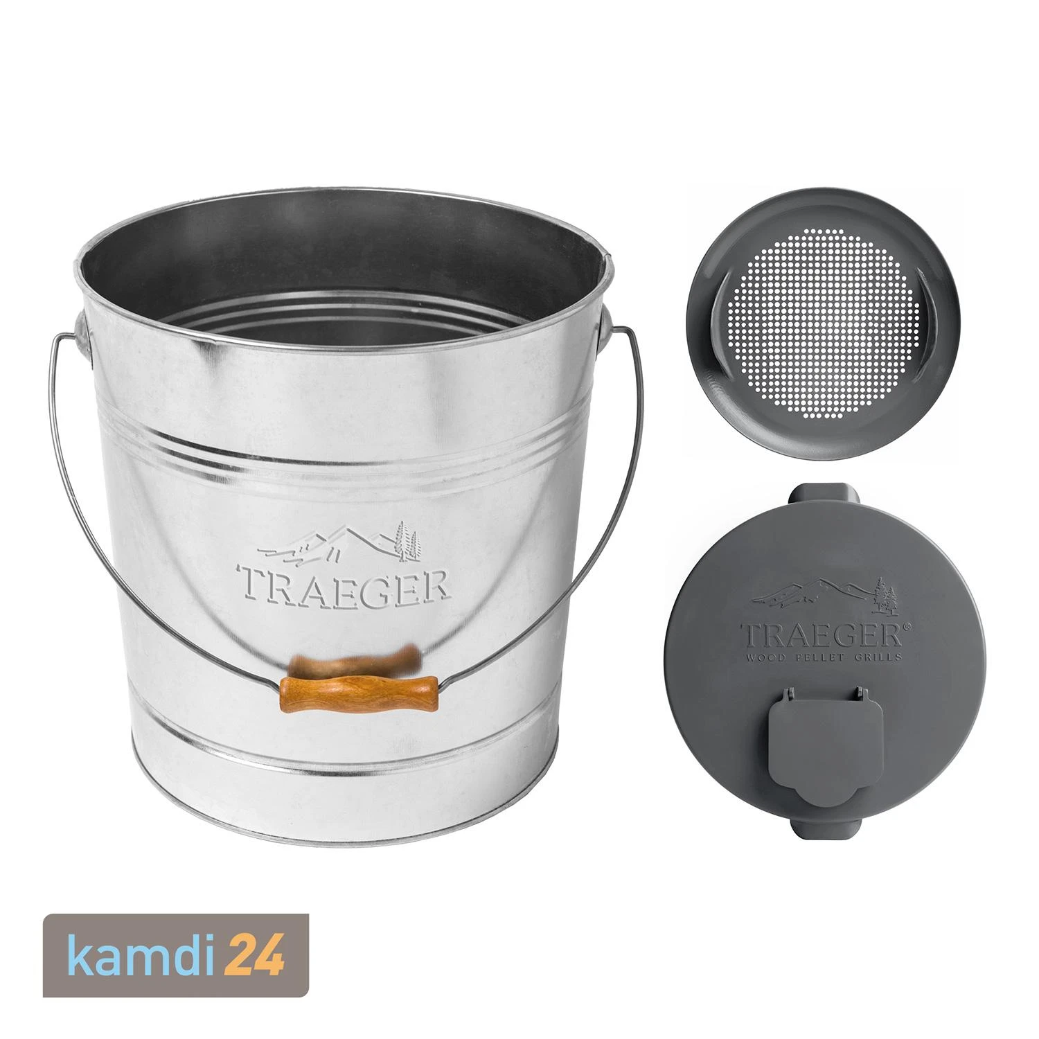 Traeger Pellet Aufbewahrungseimer + Deckel Mit Filter-Kit 3er-Set 3 Traeger Pellet Aufbewahrungseimer + Deckel Mit Filter-Kit 3er-Set
