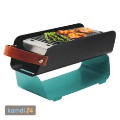 UNA Holzkohlegrill Türkis