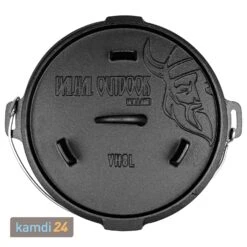 Valhal Outdoor Dutch Oven 8 L Set Inkl. Holzkiste Zur Aufbewahrung Und Deckelheber -Küche Grill Laden valhal outdoor dutch oven 8 l set inkl holzkiste zur aufbewahrung und deckelheber m 4