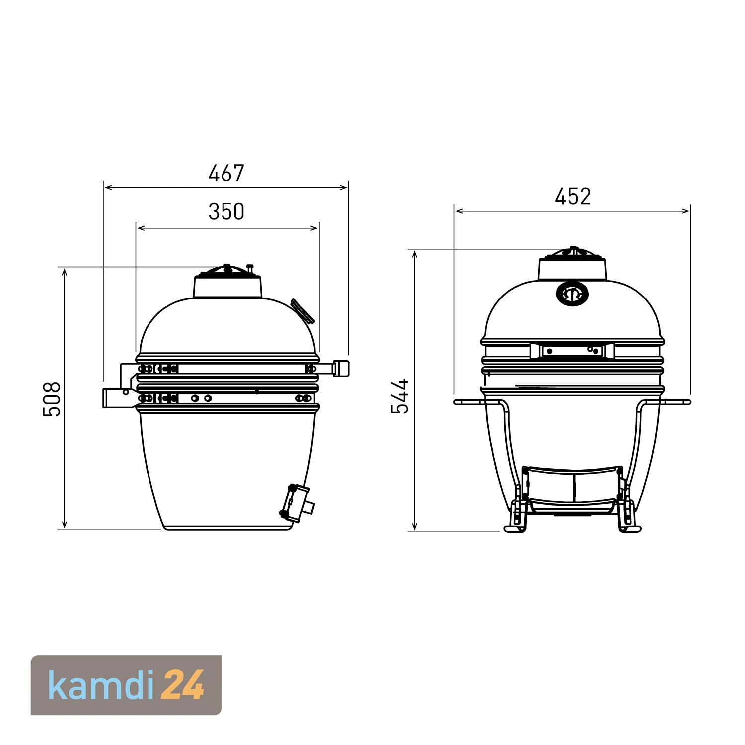 Yakiniku Keramik Grill Kamado Mini 11" Inkl. Tragegestell 10 Yakiniku Keramik Grill Kamado Mini 11" Inkl. Tragegestell – Bild 8